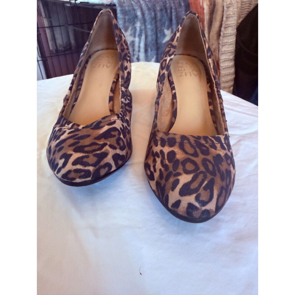 Naturalizer Leopard Print Block Heel Pump Size 6.5M EUC